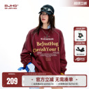 BJHG不计后果美式 潮牌重磅运动宽松情侣上衣女 卫衣男2025新款 秋季
