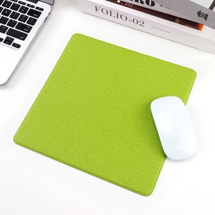 双面布鼠标垫皮革牛仔布小号方形纯色简约防滑办公学生学习软垫子