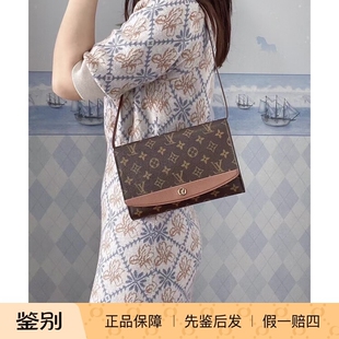 全原正品二手老花LV/路易威登/红皮信封包大号/复古高级