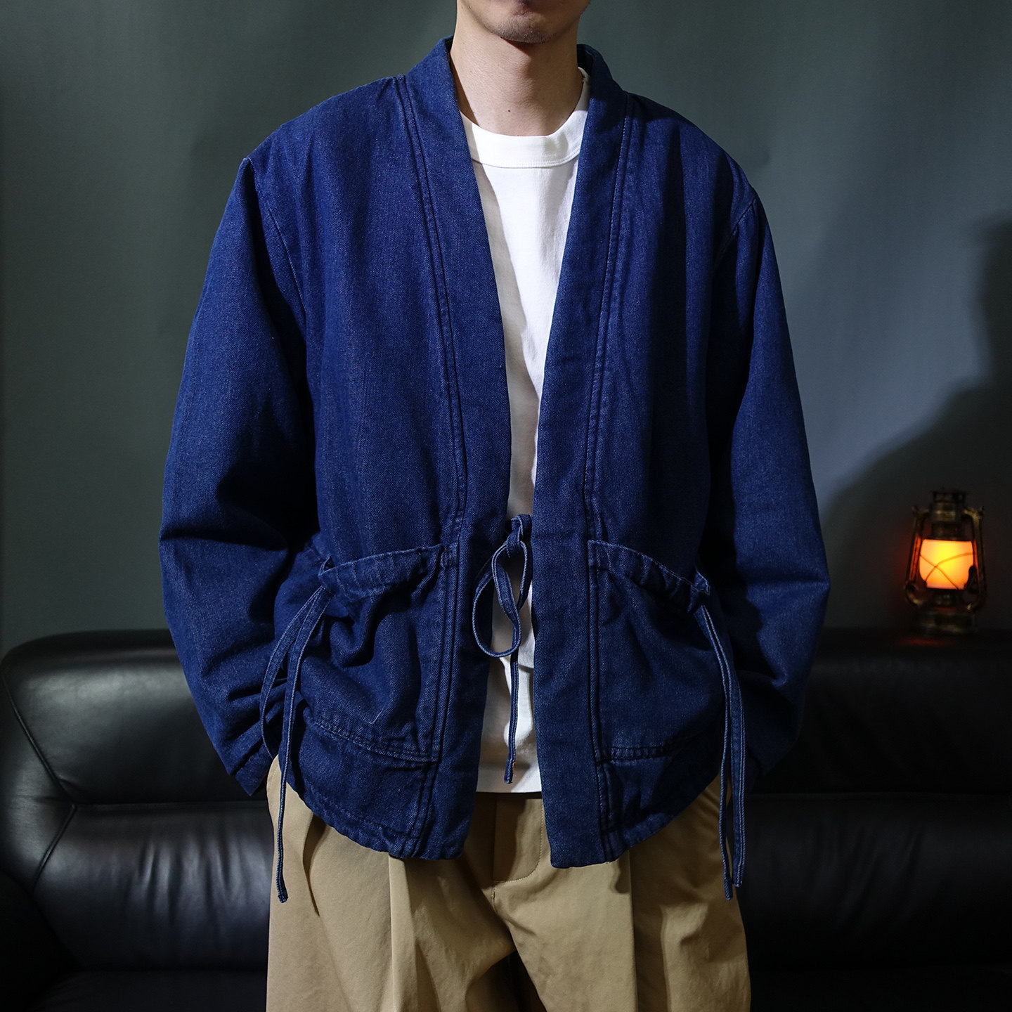 秋冬中国风两面穿牛仔汉服唐装