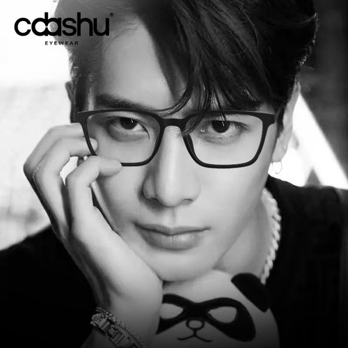 纯钛近视眼镜男网上宽黑色散光