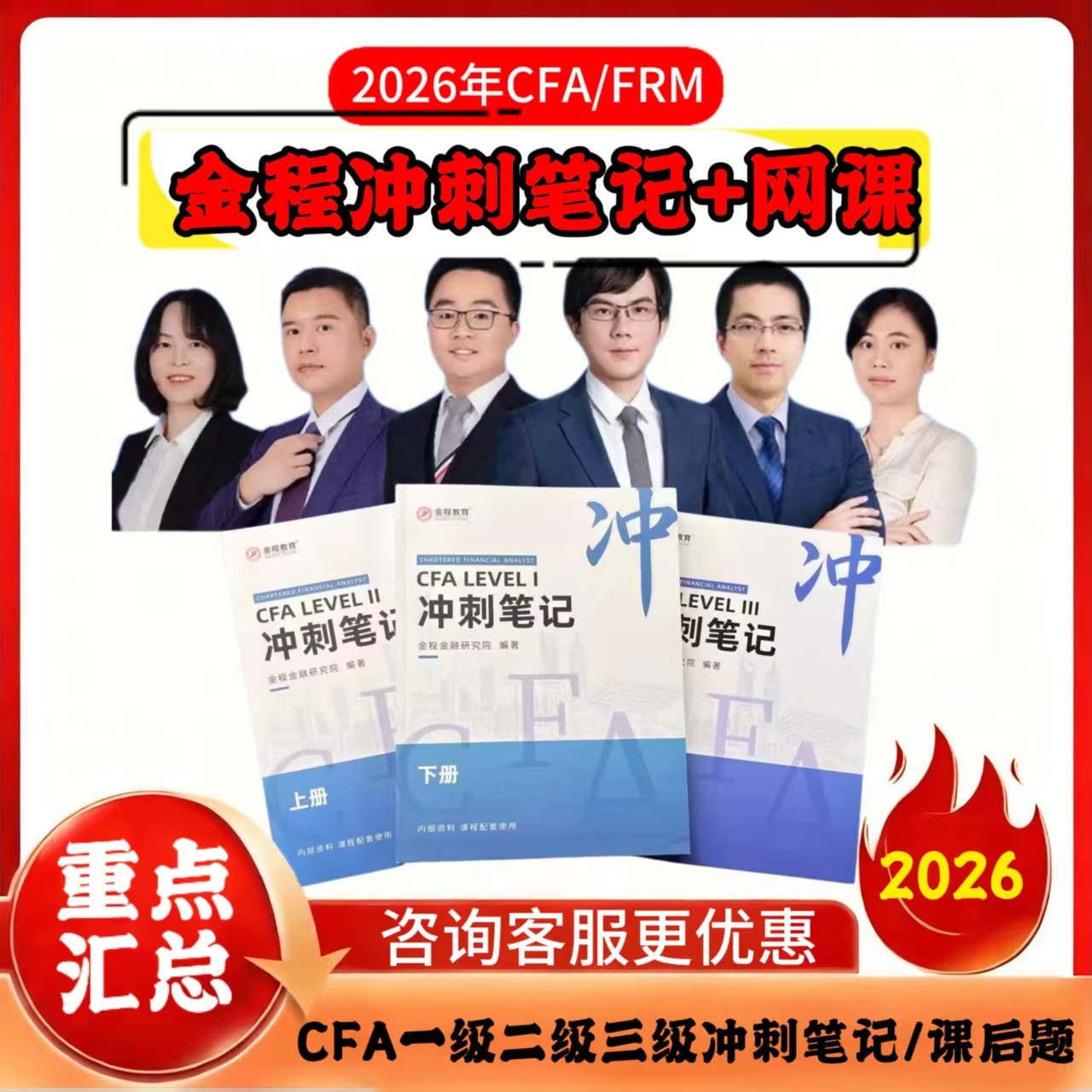 金程FRM一级二级三级习题CFA课后题视频中文网课冲刺笔记百题题库