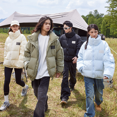 白鸭绒加厚立领羽绒服