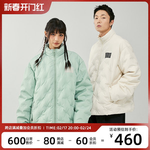 UFZ新国标90白鸭绒立领羽绒服圆点压胶冬季男女情侣保暖外套国潮