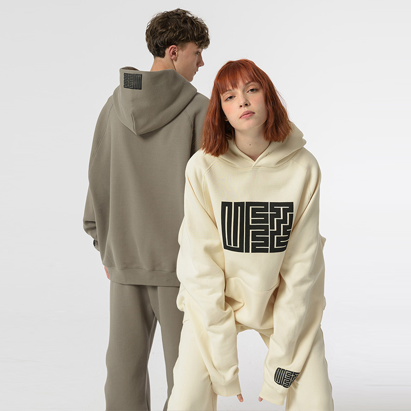 UFZ「九叠篆国潮官印」原创春秋潮牌重磅连帽卫衣男士女生情侣装