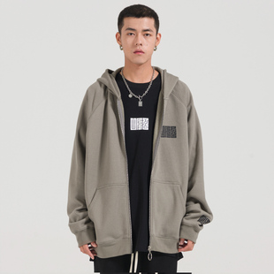 UFZ「九叠篆国潮官印」秋冬重磅男女情侣装 插肩连帽卫衣外套 开衫