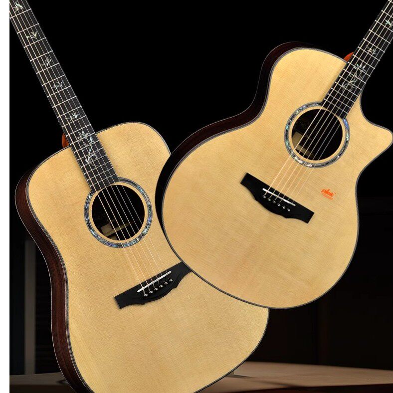 kepma/卡马吉他a1/b1全单指弹吉他单板圆角民谣电箱木吉他卡玛