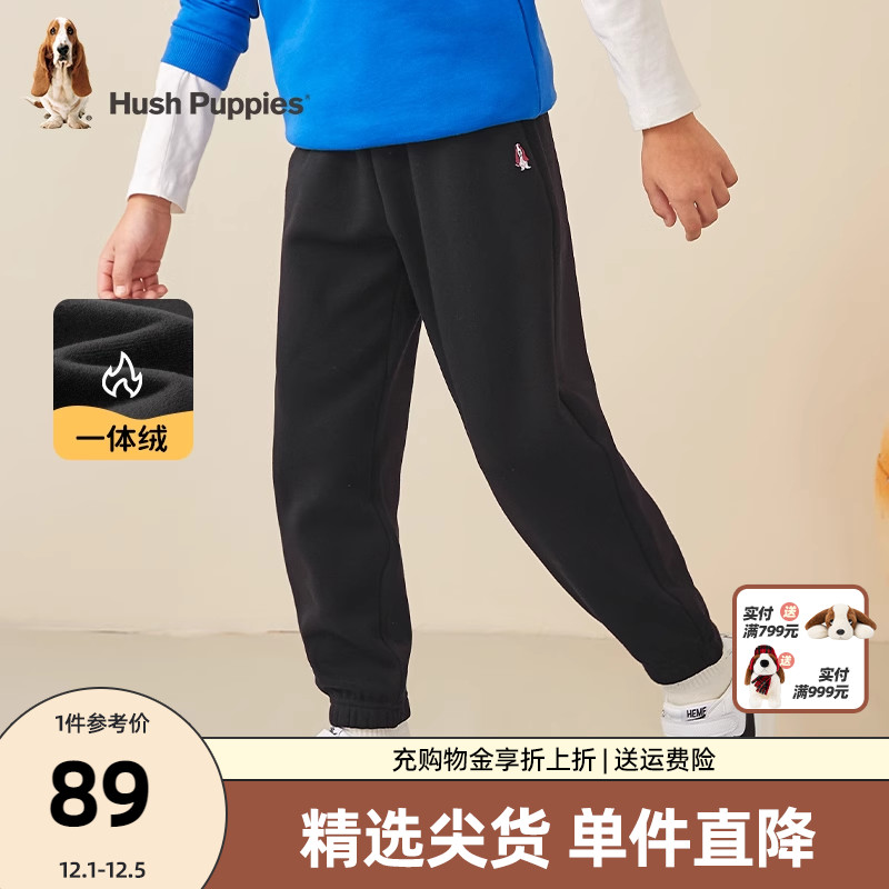 暇步士童装男童一体绒裤子冬季