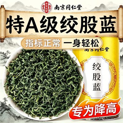南京同仁堂绞股蓝天然养生茶无硫熏制洁净叶片草本调理常备茶