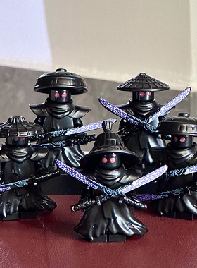 18季幻影忍者封禁五人组人仔扎克特库尔披风反派武器积木适用乐高