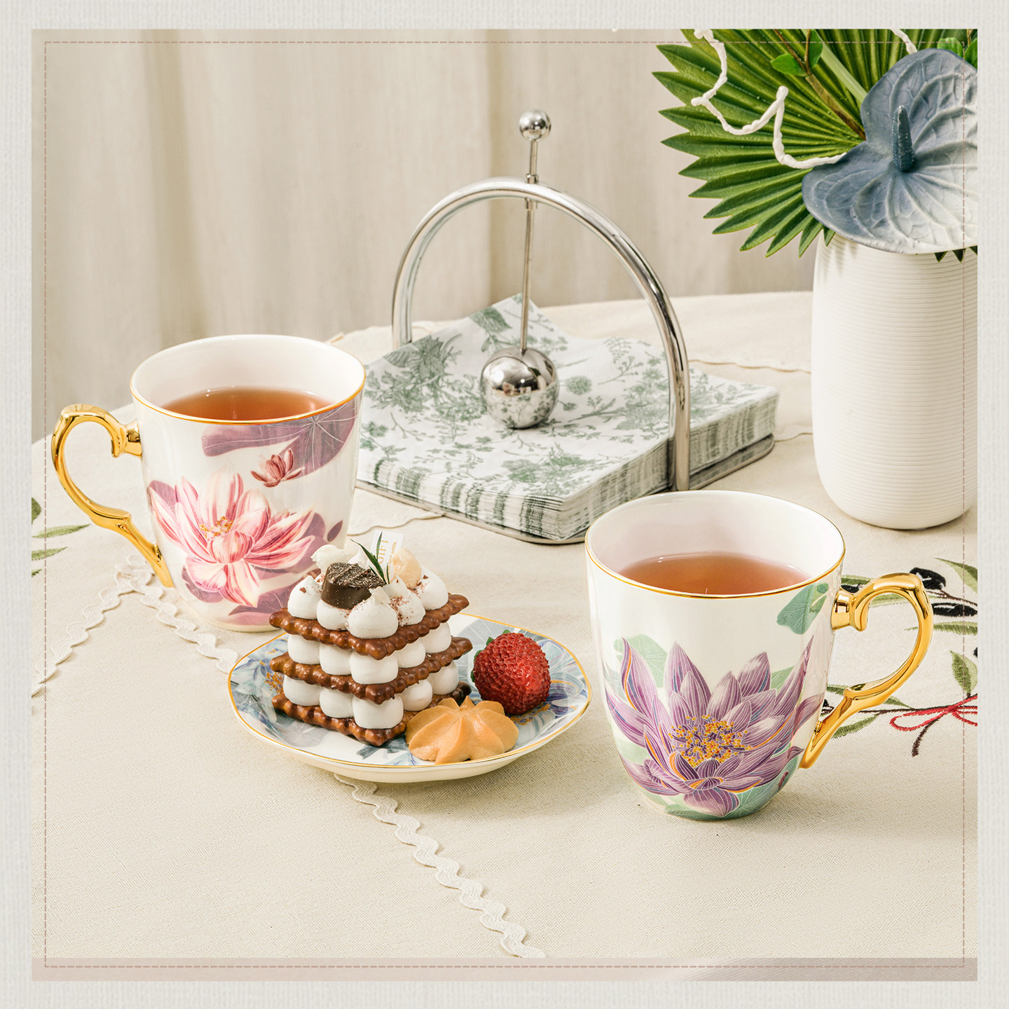 玛戈隆特清风幽莲高颜值马克杯