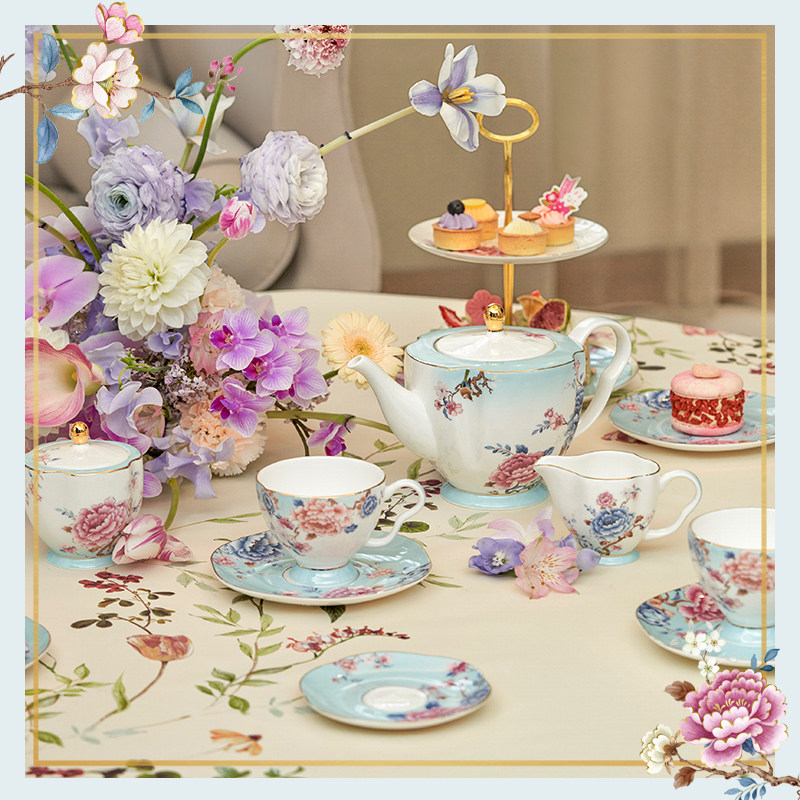 玛戈隆特盛世牡丹6人份莲蓬茶咖具英式下午茶家用奢华茶壶咖啡杯,餐饮具,整套茶具,淘宝优惠券,粉丝福利购,淘宝优惠卷