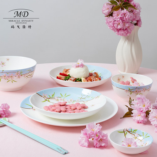 玛戈隆特雨花轩骨瓷餐具套装新婚乔迁新居高端餐具中国风盘子碗具 - 封面