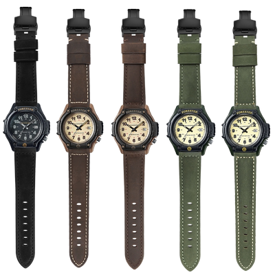适配卡西欧casio FT--500WC AW-80V W-89H森林人复古真皮手表带19