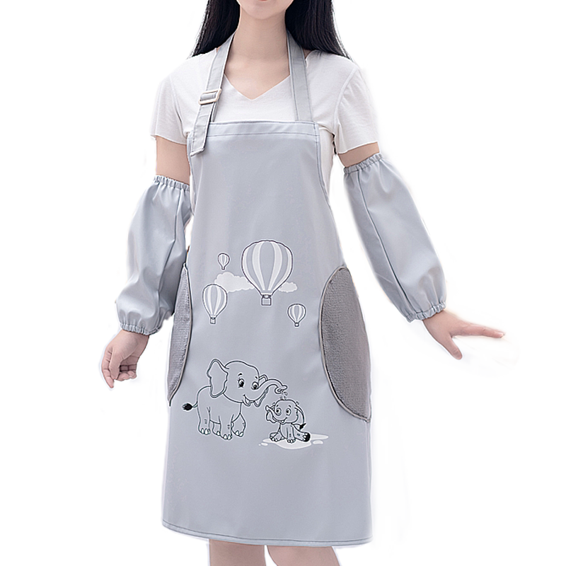 加厚全防水母婴店幼儿园老师宝宝洗澡婴儿游泳馆pu软皮围裙定制女