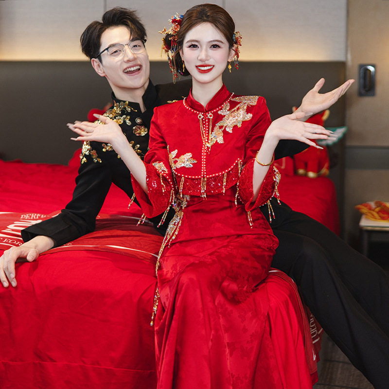 秀禾服新中式婚服2026新款小个子新娘嫁衣结婚高级感敬酒服出阁服图片