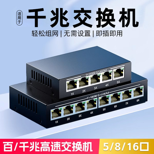 千兆交换机网络转换分线器多接口