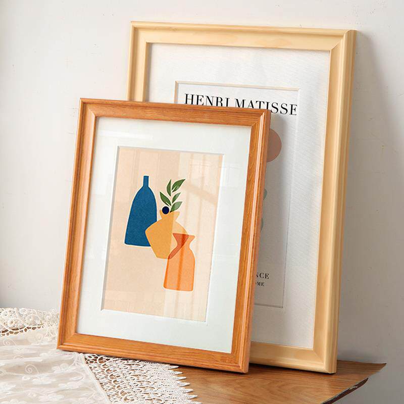 肥猪航康实木相框欧式挂墙4开8k素描32寸24a3装裱画框任意尺寸定