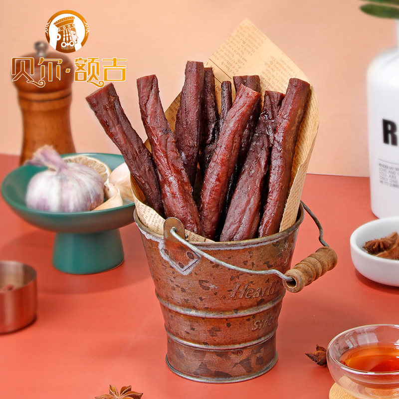 贝尔额吉 呼伦贝尔大特产 超长款 手撕风干牛肉干 250g