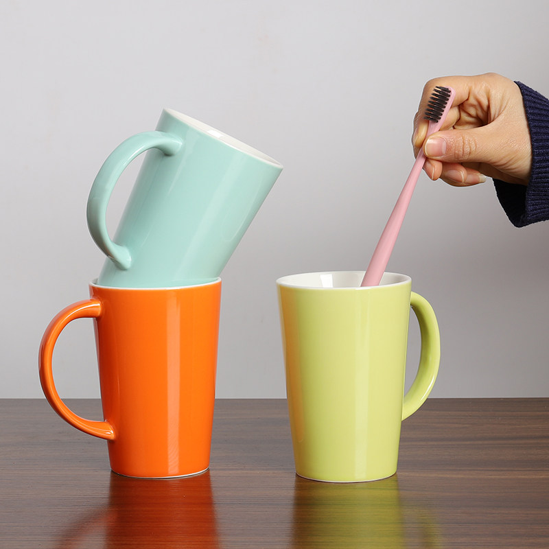 大容量漱口杯陶瓷情侣洗漱杯家用简约纯色卫生间浴室刷牙杯子牙缸,家庭/个人清洁工具,洗漱杯,淘宝优惠券,粉丝福利购,淘宝优惠卷