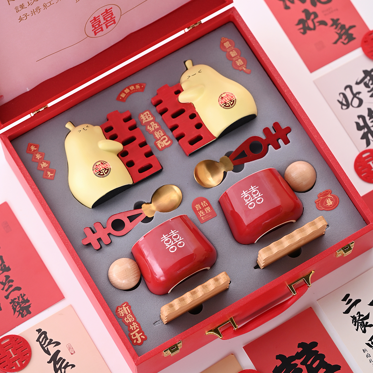 结婚礼物送新人新娘实用咖啡杯子套装新婚礼品送闺蜜姐妹创意摆件