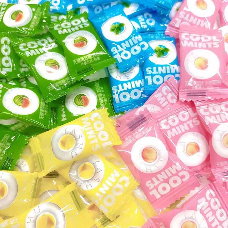 雅树薄荷糖商用清新口气口香糖圈圈糖酒店前台专用接待小糖果零食