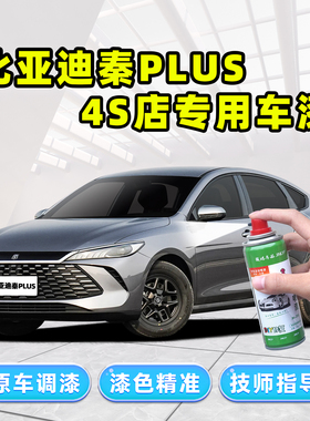 比亚迪秦plusdmi灰色补漆笔时光灰雪域白冠军荣耀版ev车漆自喷漆