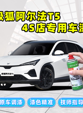 适用极狐阿尔法T5补漆笔专用自喷漆海岩灰极夜黑色白色汽车漆修复