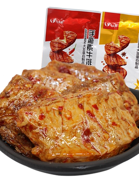 马大姐素牛排500g手撕素肉排豆干麻辣烧烤办公零食豆制品素食小吃