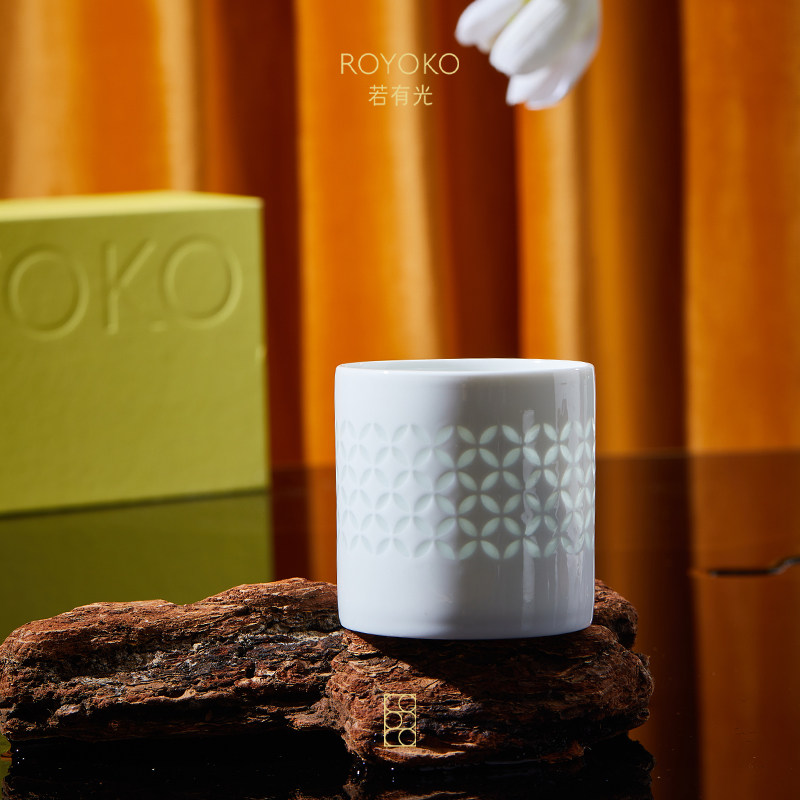 若有光玲珑瓷水具套装水杯礼盒装