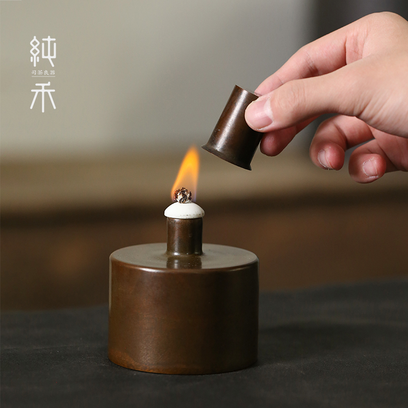 手工复古酒精灯煮茶套装温茶炉专用煮茶壶茶道配件防爆防漏送灯芯