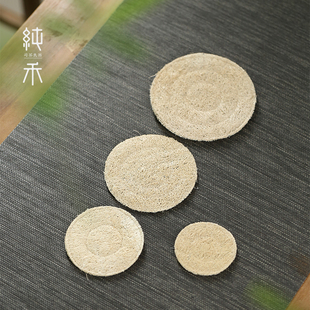 天然丝瓜络茶杯垫茶壶垫紫砂壶干泡茶垫隔热垫子功夫茶道配件 日式