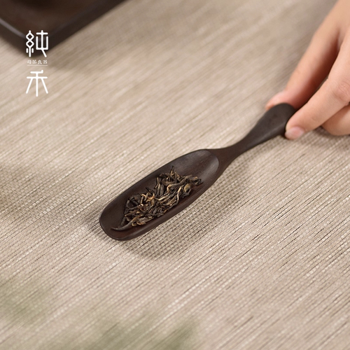 黑檀实木泡茶勺量勺单只取茶铲