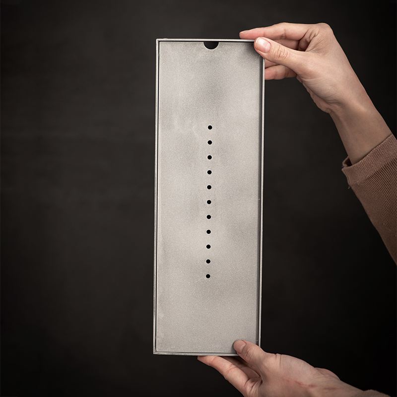 高级灰吸水茶盘中国风式复古高级干泡台小型储水式茶托盘小茶台