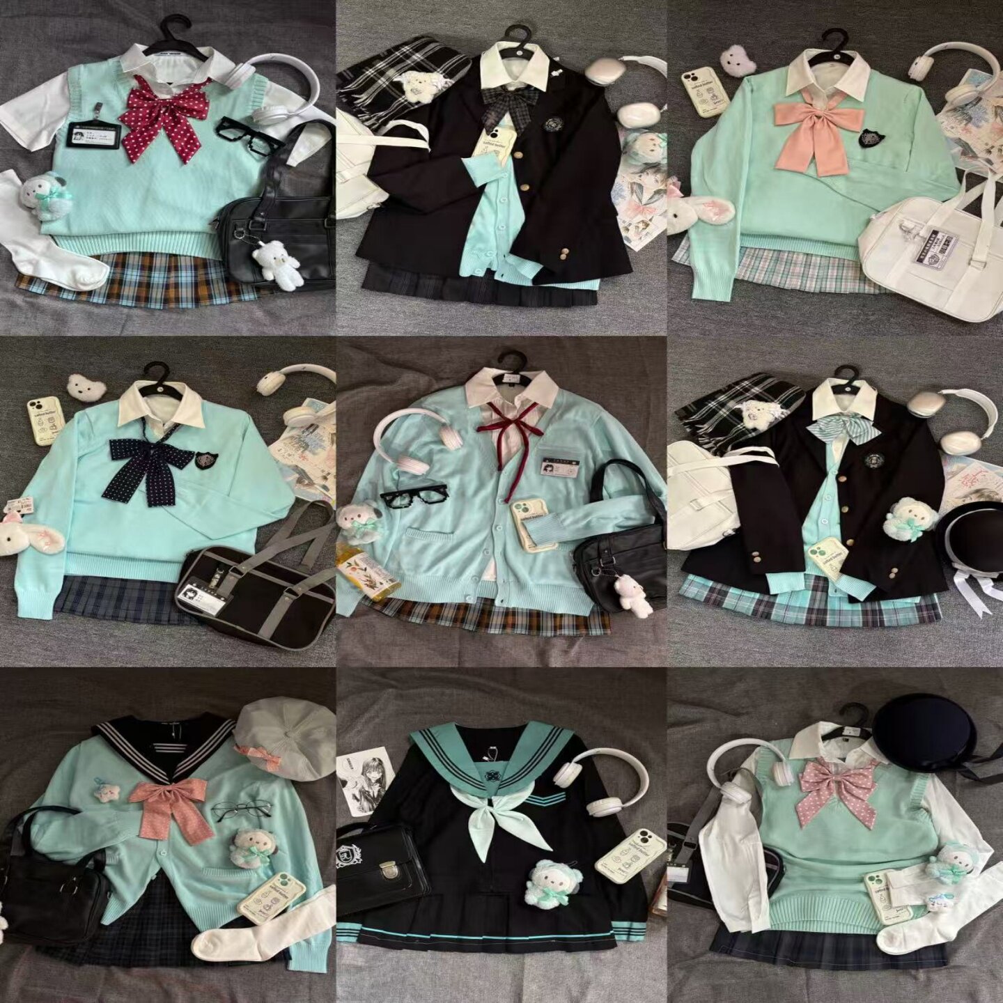 原创jk制服套装学院风开衫外套