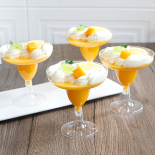 一次性高脚杯木糠杯布丁杯红酒杯慕斯杯夏日葫芦甜品杯子鸡尾酒杯