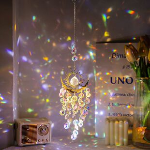 阳光捕手捕梦网水晶礼物网红卧室生日礼物窗户炫彩装饰雪花少女心