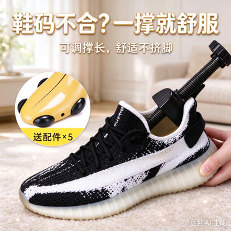 扩鞋器撑鞋器马丁靴AJ高低帮通用撑宽鞋撑子扩大器可调节挤脚鞋楦