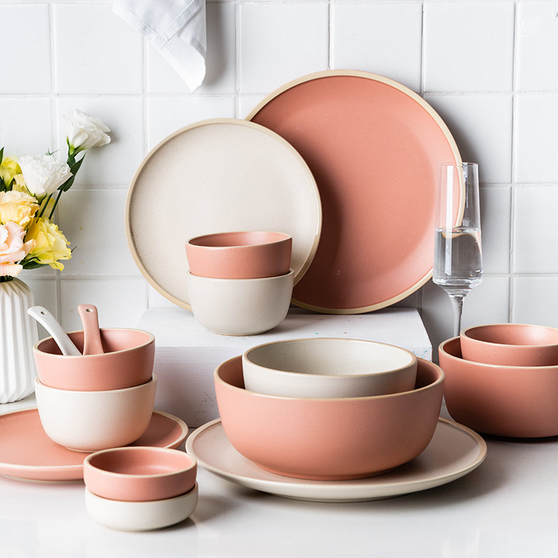 Morandi tableware set couple plate modern housewife dishes
