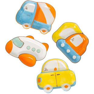 陶瓷分格餐盘创意儿童分餐盘家用新款男孩早餐盘辅食盘子卡通餐具