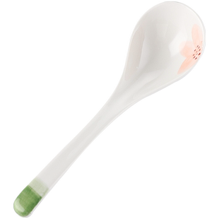 莫奈花园陶瓷勺子小勺调羹家用创意高颜值可爱小汤勺汤匙饭勺粥勺