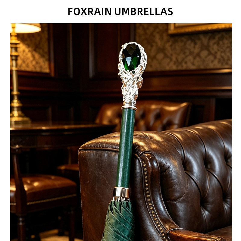 foxrain长杆伞复古个性宝石防晒