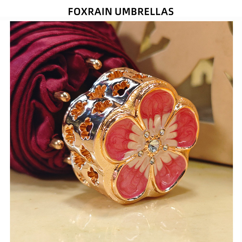 foxrain镶钻折叠太阳伞晴雨两用