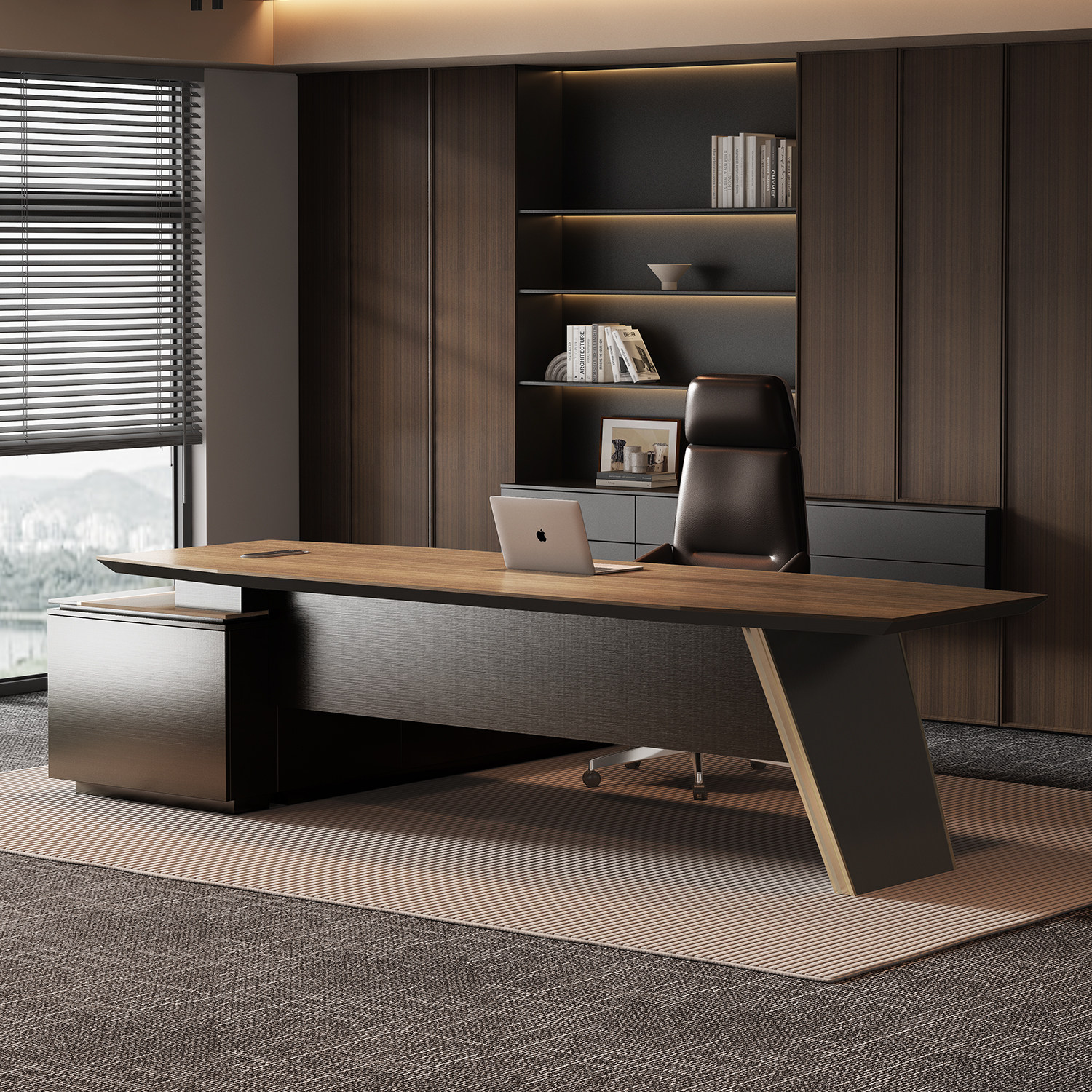 E0级高端老板桌办公桌简约现代轻奢高级感办公室董事长总裁大班台