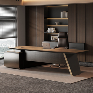 E0级高端老板桌办公桌简约现代轻奢高级感办公室董事长总裁大班台