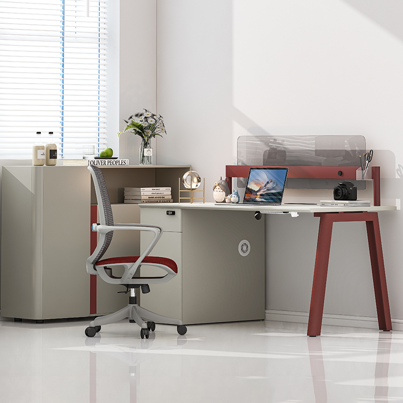 捷奥单人工作位电脑桌办公室桌椅组合2双人位单排工位3屏风办公桌