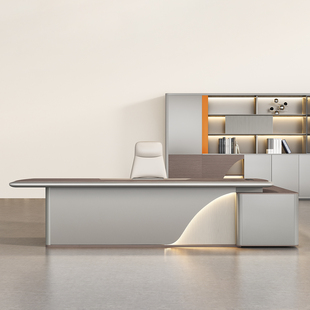 捷奥老板桌办公室桌椅组合简约现代总裁桌大班台轻奢高档办公家具