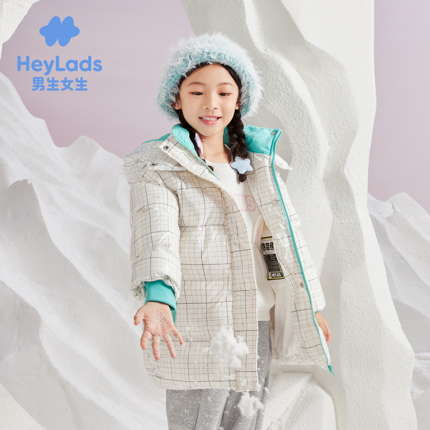 男生女生女小童可爱绣花羽绒服NCYAJ43754A