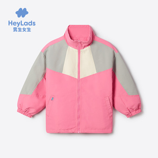 【大美唤粉丝专享】男生女生女小童撞色拼接童趣标识添彩外套NCJB