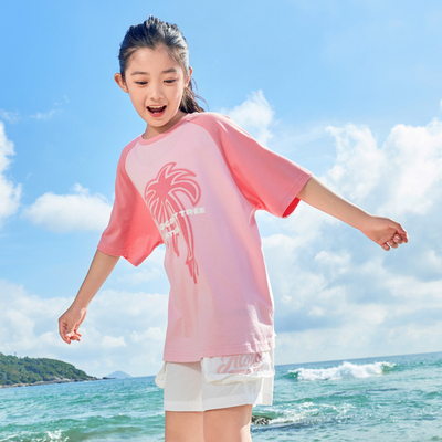 【栗子专享】24520男生女生女大童甜美休闲风短袖T恤NJTCJ24520*